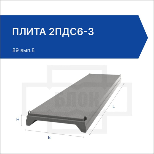 Плита 2ПДС6-3 Плита 2ПДС6-3