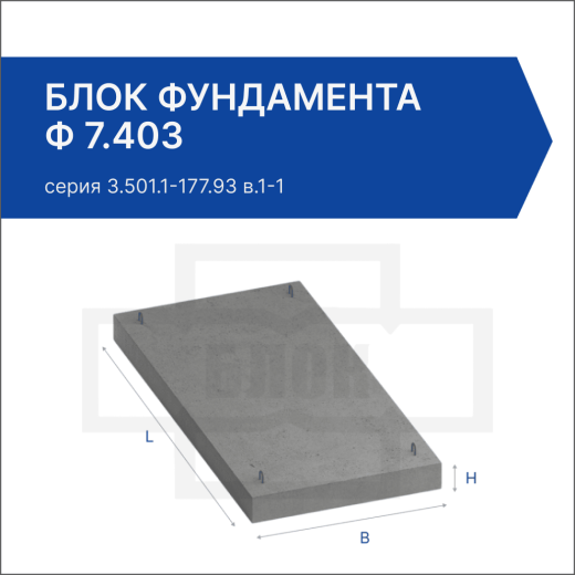 Блок фундамента Ф 7.403