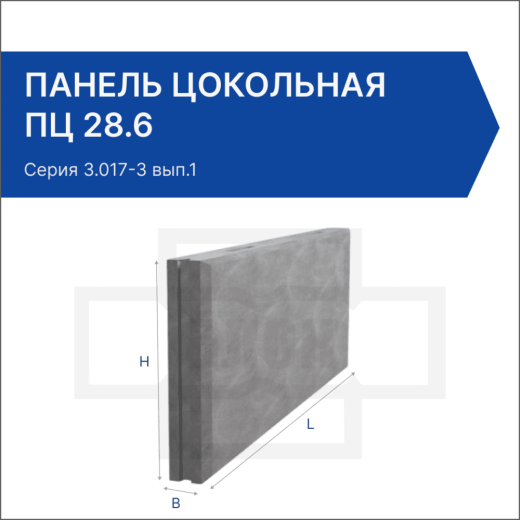 Панель цокольная ПЦ 28.6