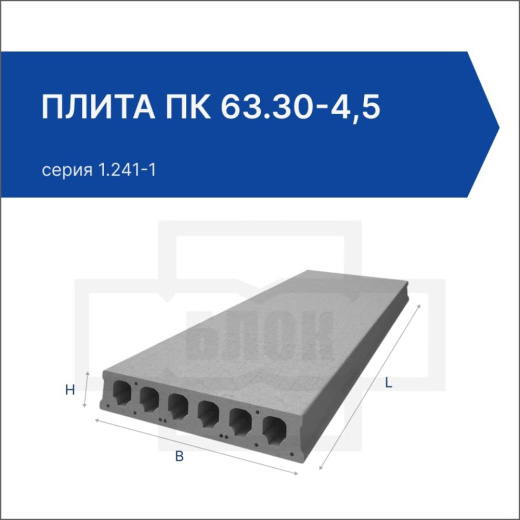 Плита ПК 63.30-4,5 Плита ПК 63.30-4,5