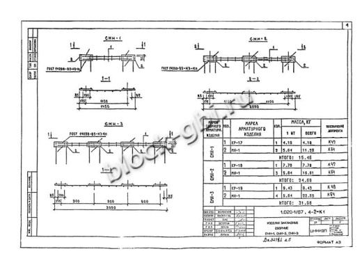 Диафрагма жесткости 1ДП 26.36